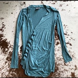 Vanessa Virginia asymmetrical long sleeve top S